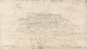 修道院的S. Martino和Castello di Sant Elmo来自那不勒斯的鼹鼠 作者 约翰·罗伯特·科森斯